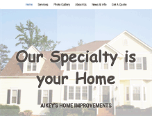 Tablet Screenshot of aikeyshomeimprovements.com